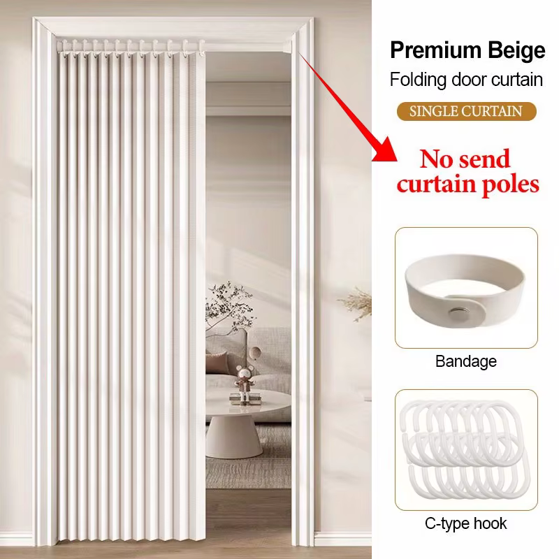 Rideau de séparation pliable pour cuisine et balcon, panneau de séparation souple avec un drapé élég