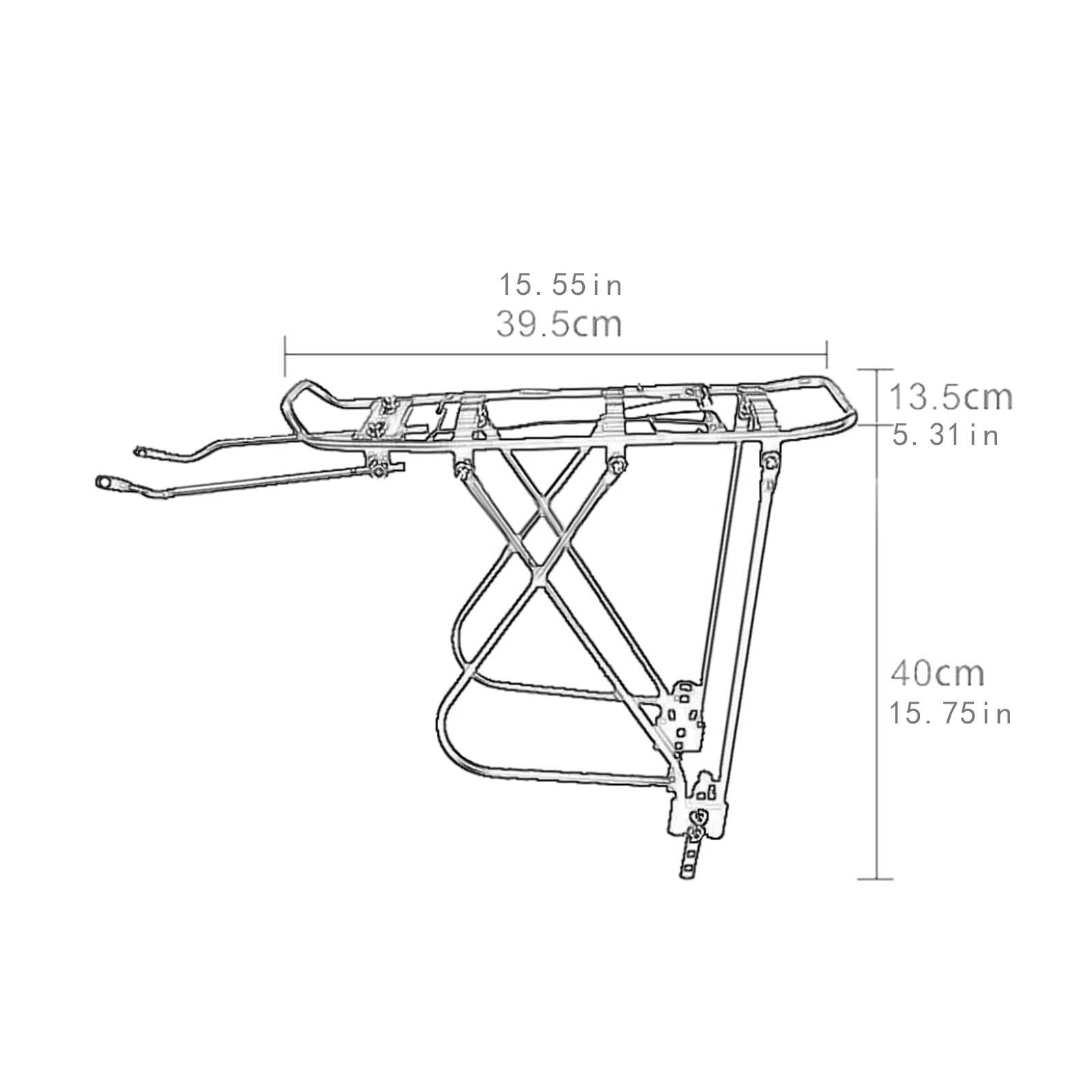 Porte-bagages arrière en alliage d'aluminium pour VTT, vélo de route et vélo de tourisme, compatible