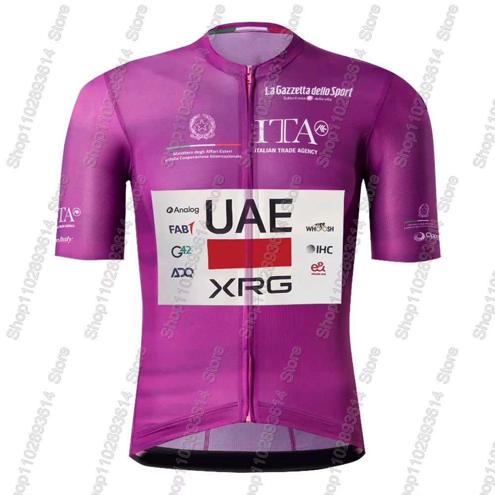 Maillot de cyclisme rose Émirats Arabes Unis 2026 Tour de l'Italie – Ensemble homme violet pour vélo
