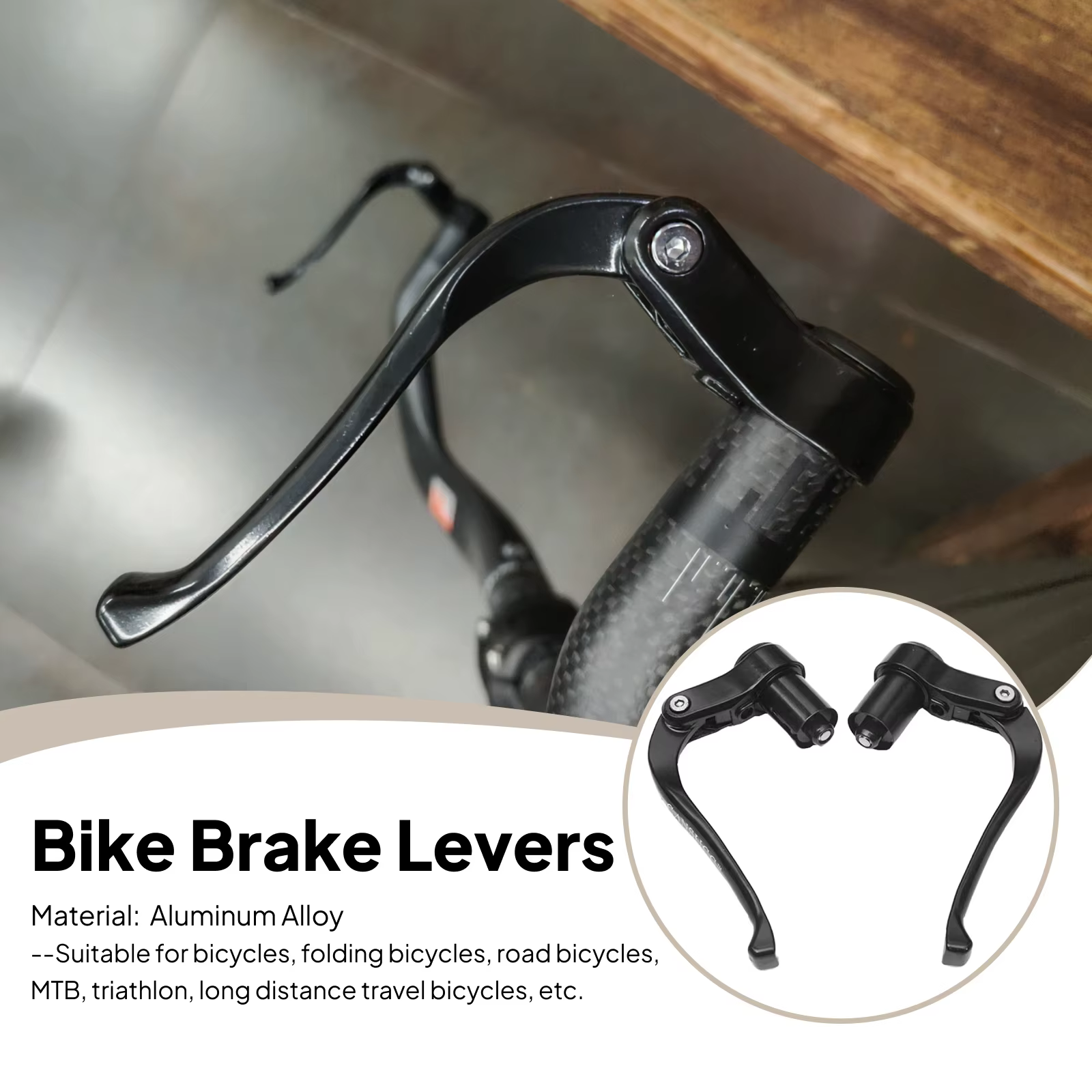 Jeu de leviers de frein, 2 pièces, extrémité de barre, vtt, temps, Triathlon, repose-bras, composant