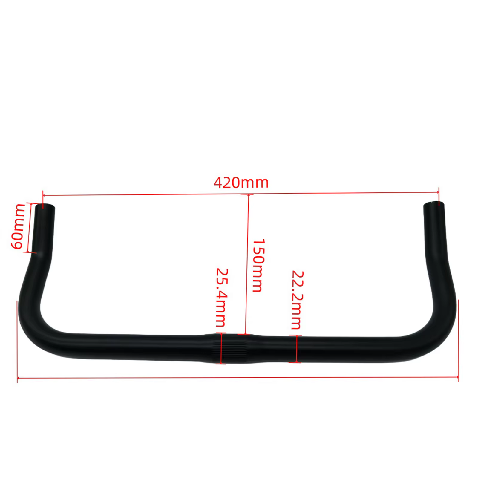 Guidon de vélo de route en alliage d'aluminium, guidon de vélo de montagne, barre de bullhorn pour v