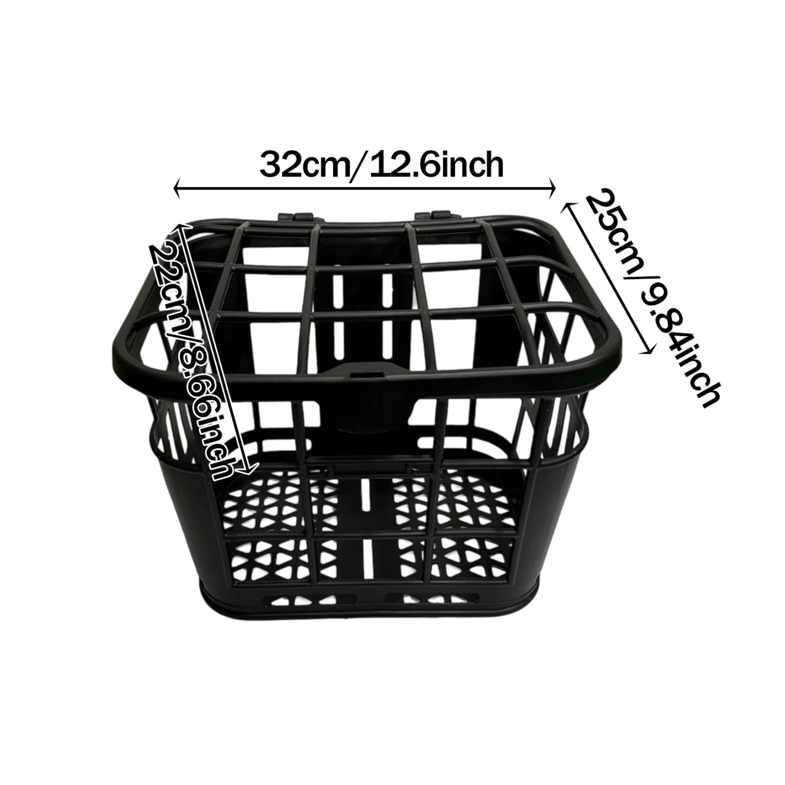 Panier avant pour vélo électrique, panier carré couvert élargi, grande capacité, panier en PP épaiss