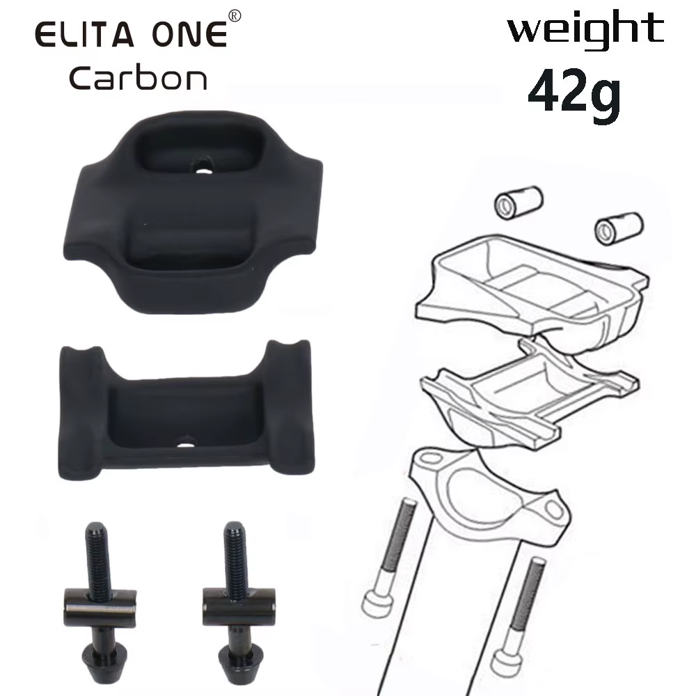 ELITA ONECarbon tige de selle remplacement fibre de carbone couvercle supérieur Base boulons en tita