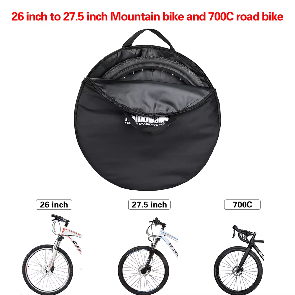 Sac de vélo à roue unique, rembourré pour vélo de route de 26-29 pouces, sac de Transport de roues,