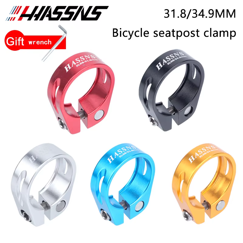 HASSNS Collier de fixation de tige de selle de vélo 31.8/34.9MM pour VTT à tige télescopique 27.2/28