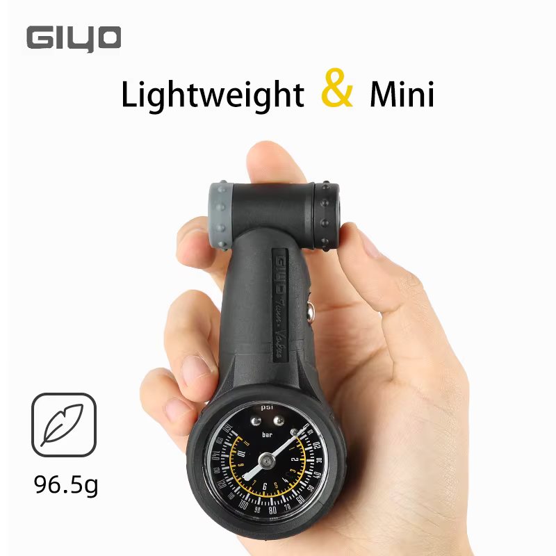 Manomètre de pression d'air pour pneus de vélo GIYO, valves Schrader/Presta, 160 PSI, baromètre prof
