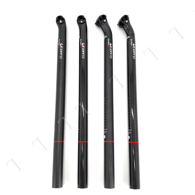 Litepro-Tige de dégager de vélo pliante en fibre de carbone, tige de dégager noire brillante, BYA412