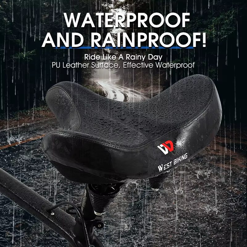 WEST BIKING – selle de vélo ergonomique et souple, coussin large et épais, pour vtt, vélo de route,