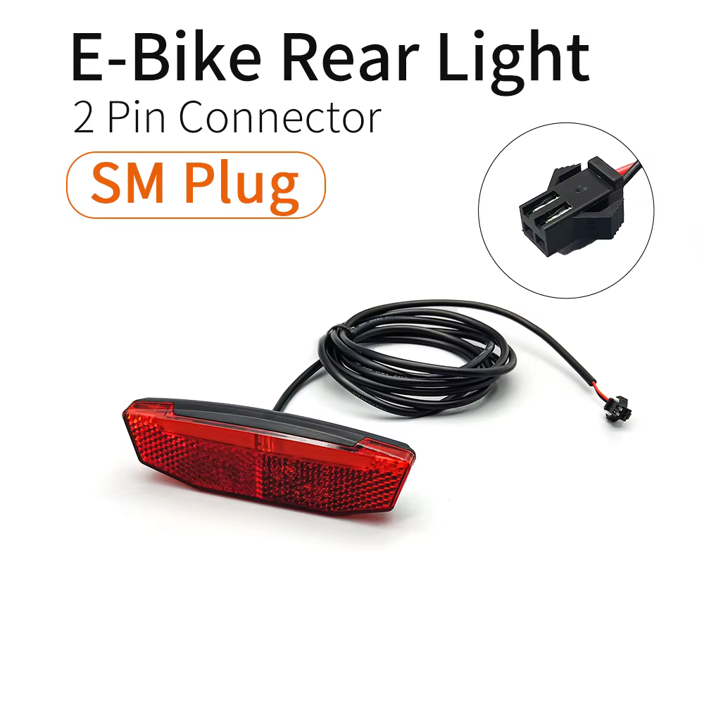 Feu avant et feu arrière de vélo électrique, adapté à la tension 6-60V pour kit de conversion de vél