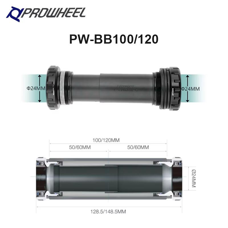 PROWHEEL Neige Vélo 170mm Pédalier Axe 176/192mm Gros Vélo Manivelle Pédalier BB 100/120 E-BIKE Pièc