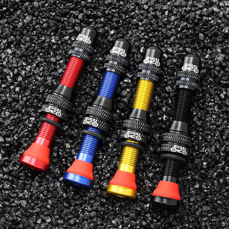 MUQZI 2 pièces 60mm Valve Schrader vtt vélo de route A/V Valve de jante Tubeless CNC Valve de roue p