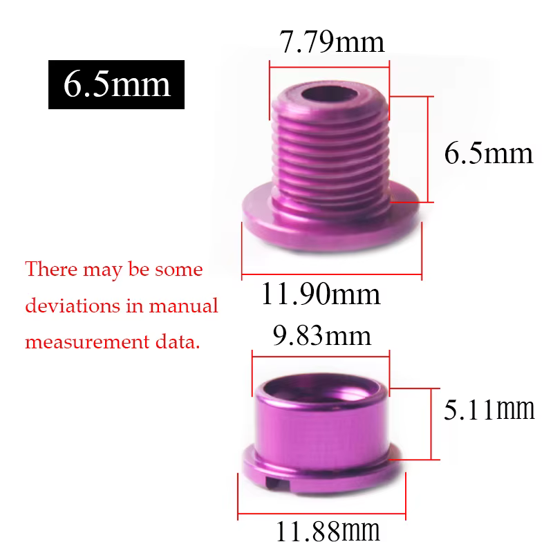 BUCKLOS – vis de plateau de vélo en alliage d'aluminium, pour pédalier simple/double, 6.5mm, 8.5mm,