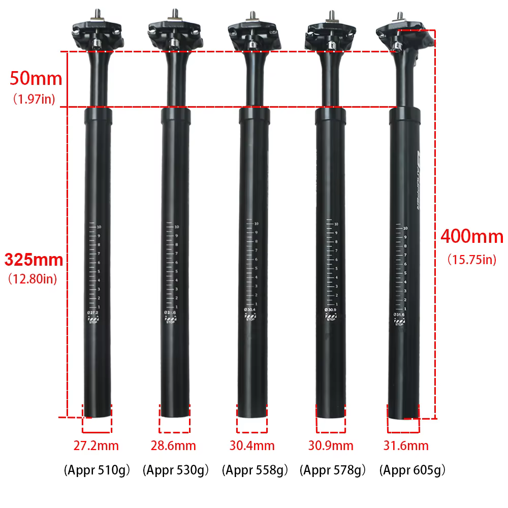Suspension de vélo tige de selle amortisseur amortisseur télescopique tige de selle de vélo vtt 27.2