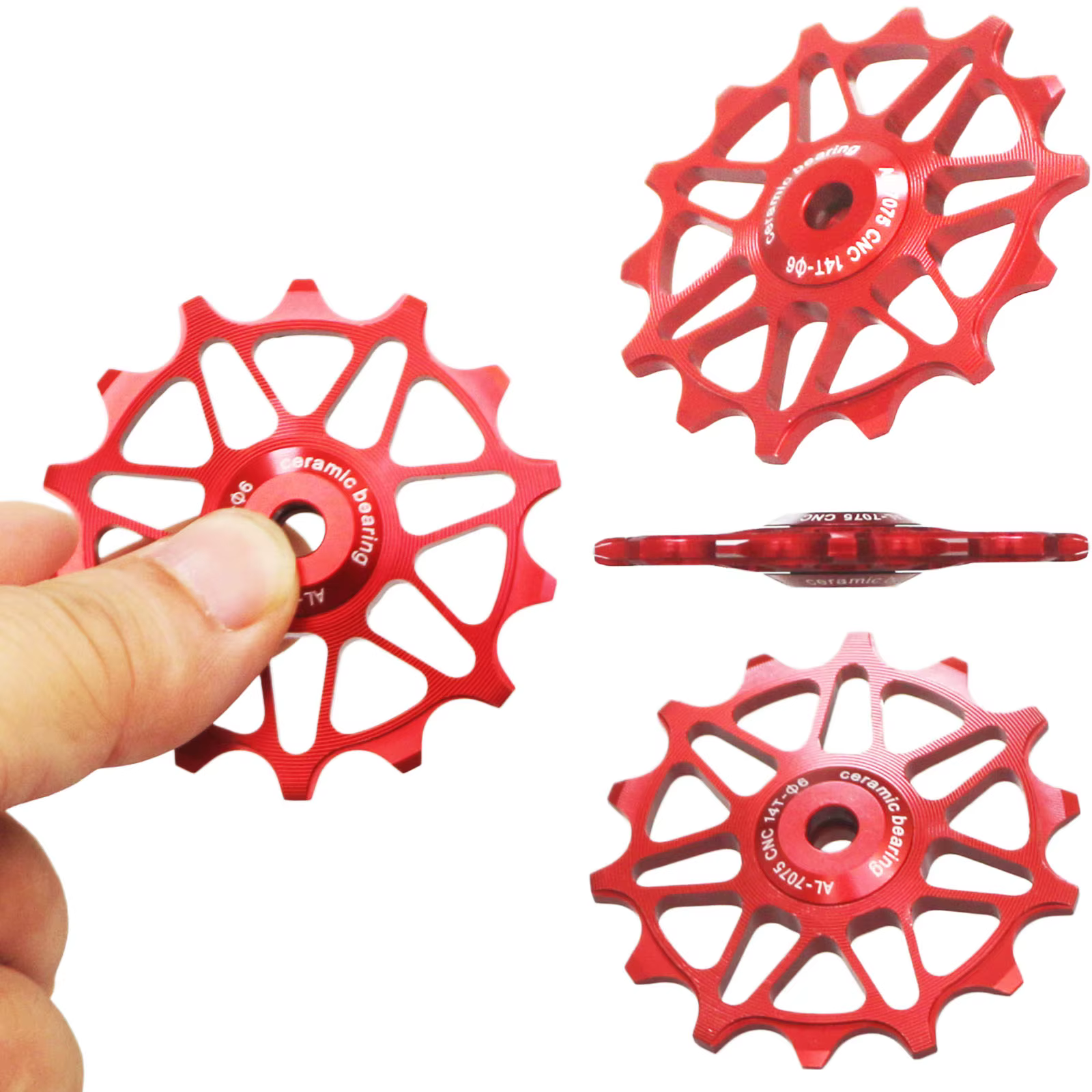 Dérailleur arrière de roue Jockey de vélo 12T 14T, poulie en céramique, rouleau de guidage de vélo d