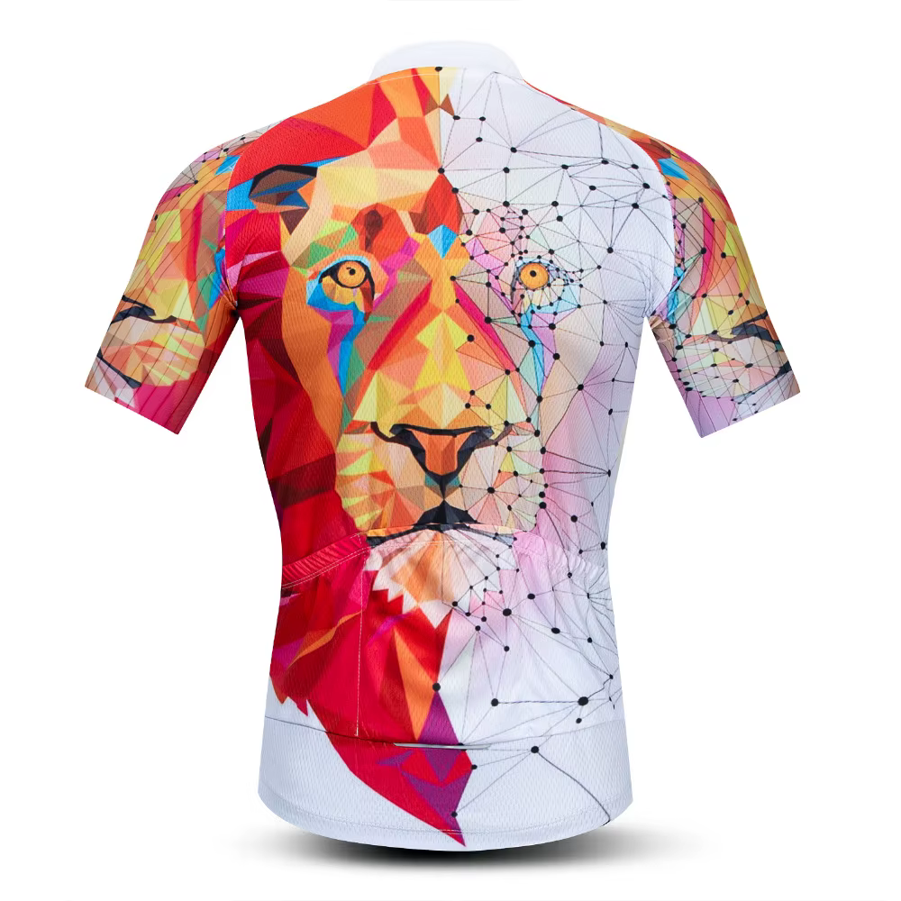 Vêtements de cyclisme d'été pour hommes, équipe de moto tout-terrain, manches courtes, lion, VTT, de