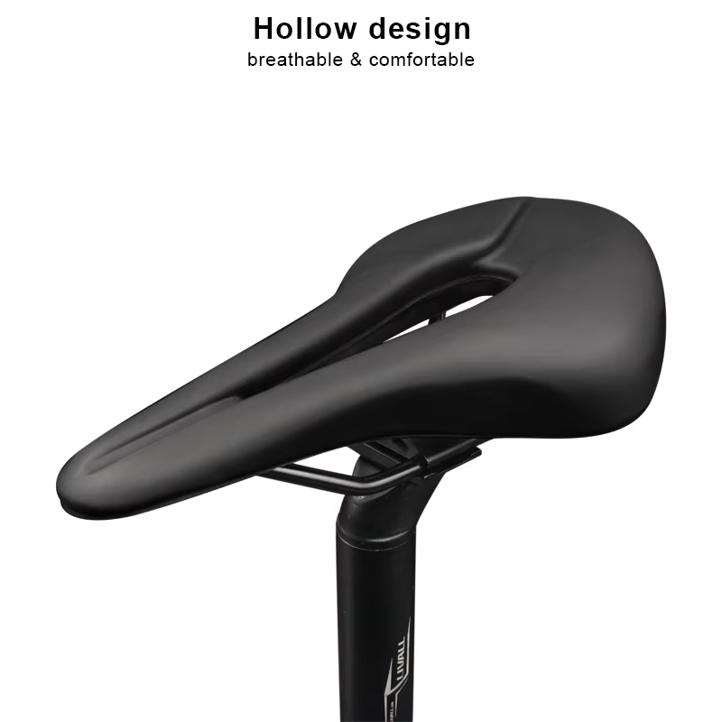 Selle de vélo en cuir PU, Design creux respirant, siège doux et confortable, vtt, vélo de route, cou