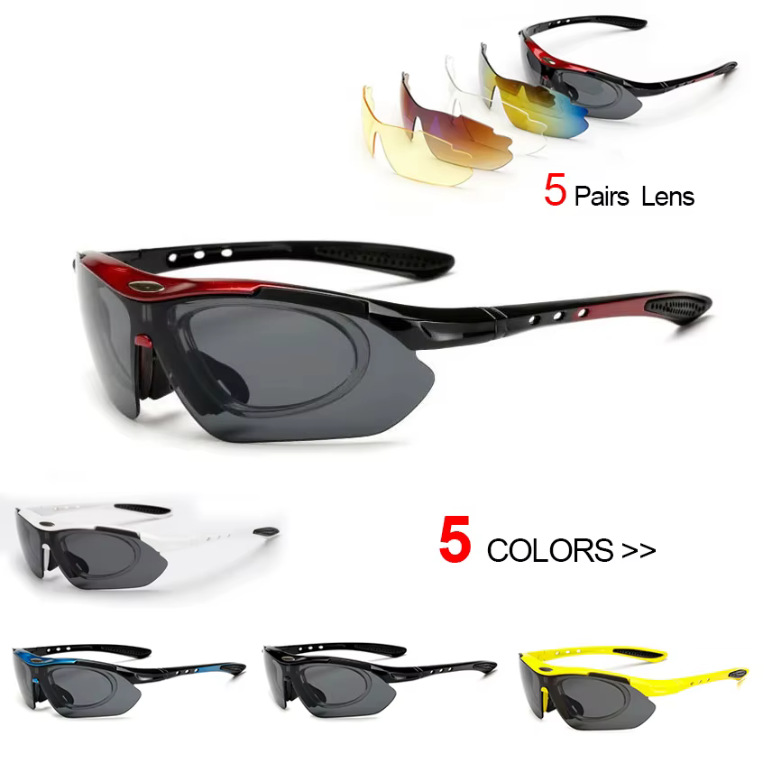 Lunettes de soleil de cyclisme lunettes de sport pour hommes lunettes de vélo de route VTT lunettes 