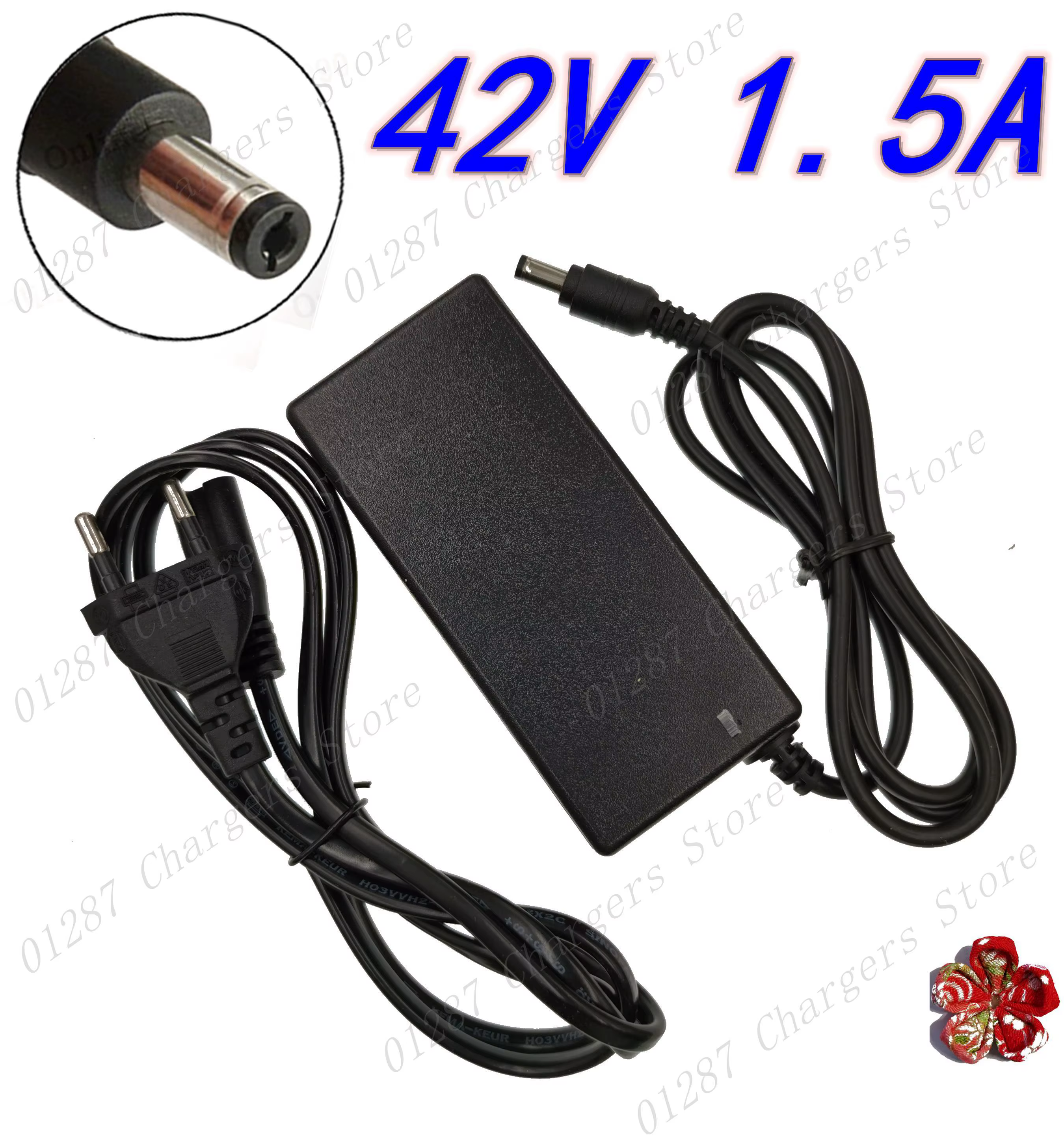 Chargeur 42V 1.5A, entrée 100-240 VAC, chargeur lithium Li-ion Li-poly pour vélo électrique 10Series
