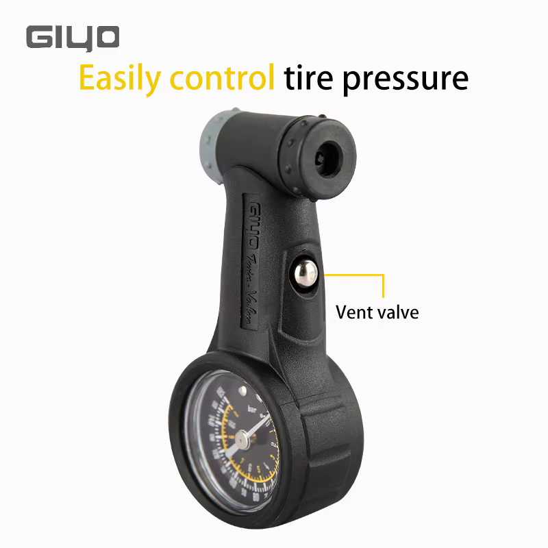 Manomètre de pression d'air pour pneus de vélo GIYO, valves Schrader/Presta, 160 PSI, baromètre prof