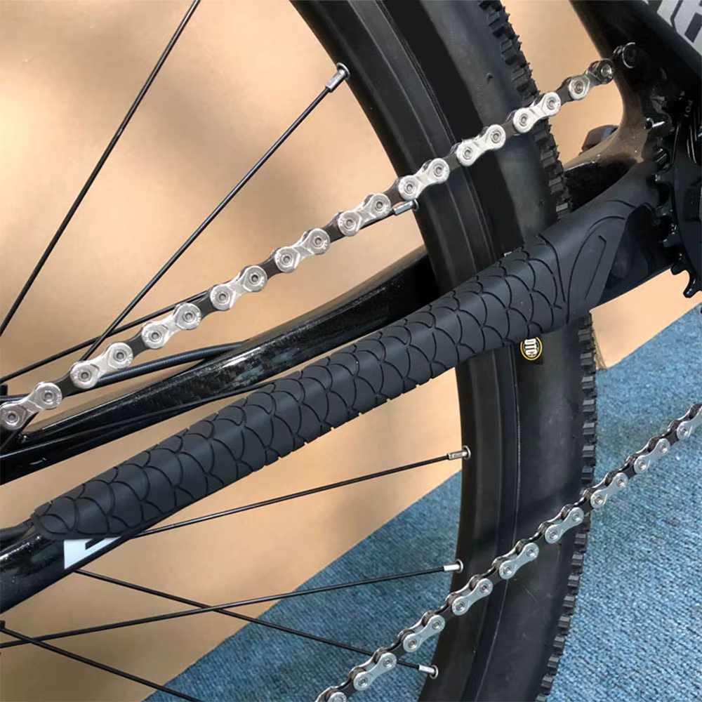 Protecteur de chaîne de vélo, base de chaîne en Fiber de carbone, cadre de cyclisme, protection post