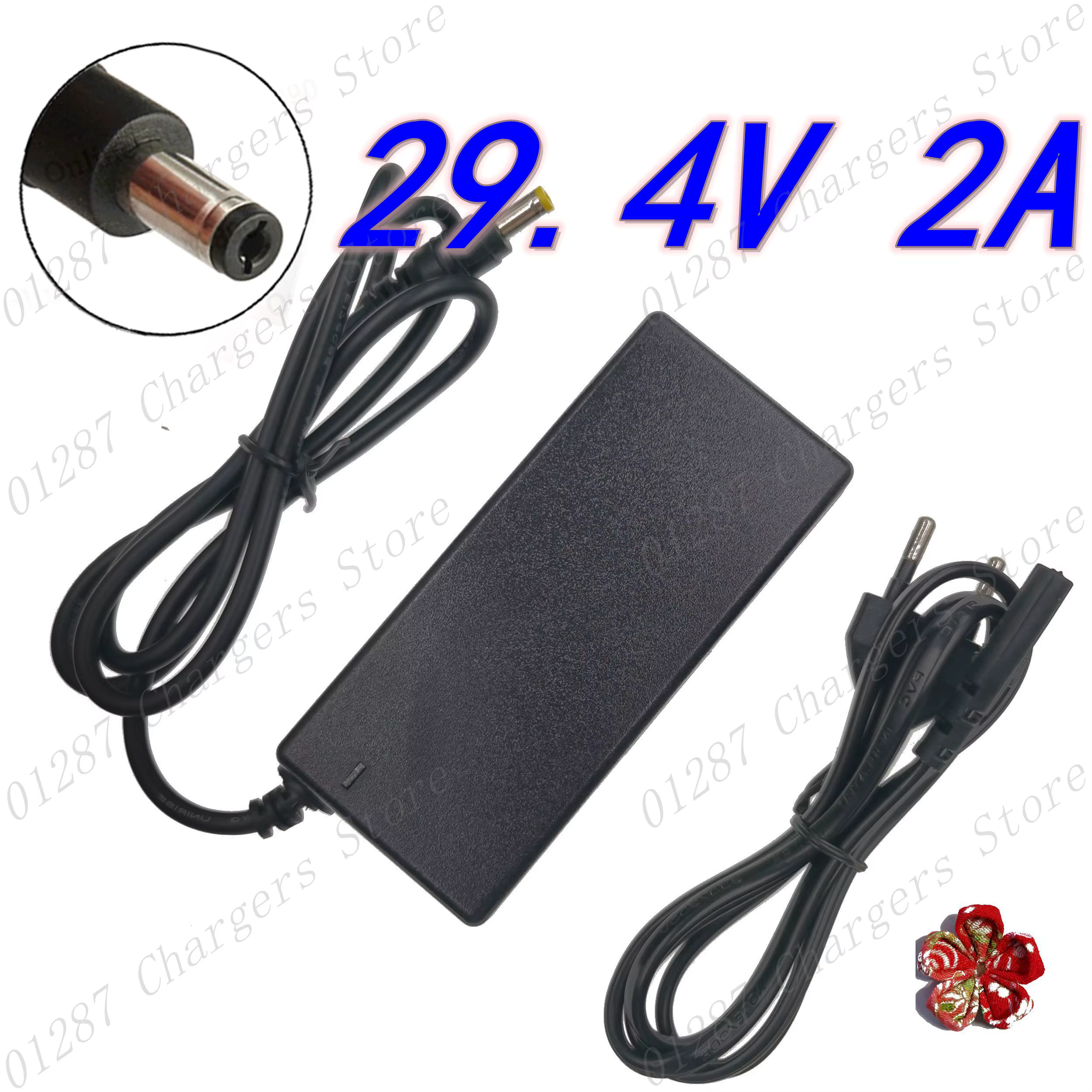Chargeur 29.4V 2A pour batterie au lithium 24V 25.2V 25.9V 29.4V 7S, chargeur de vélo électrique 29.