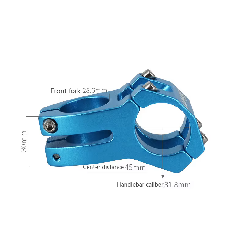Potence courte creuse en alliage d'aluminium pour vélo de montagne, accessoires de cyclisme, 31.8x28