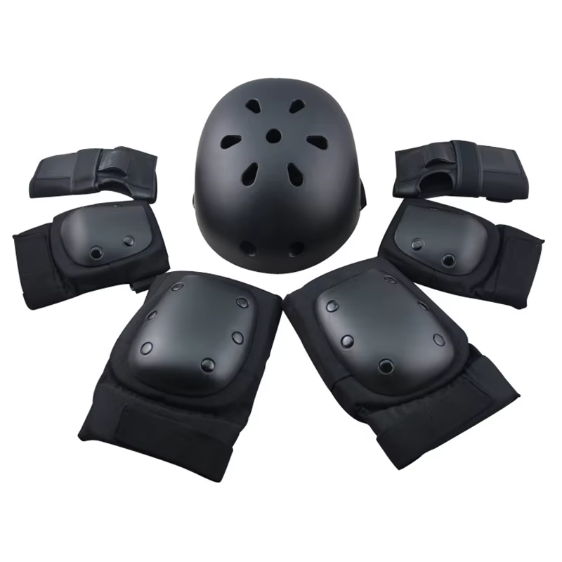 Casque professionnel à 6 patins de protection pour adultes, patins à roulettes, scooter, poignet, co