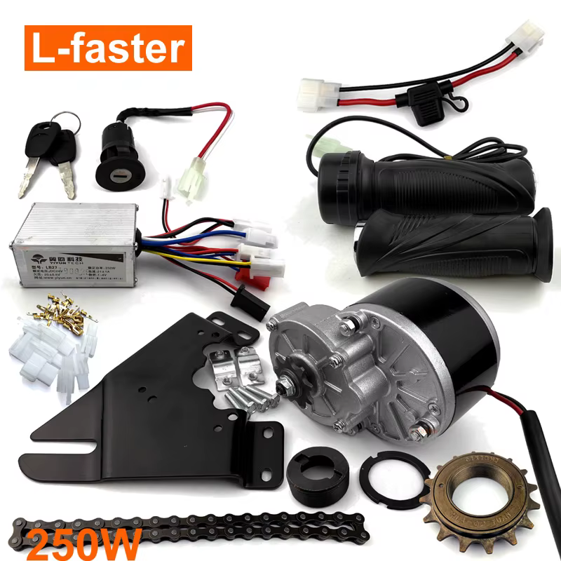 Kit de Conversion de vélo électrique économique 24V 250W, puissance du moteur à entraînement latéral