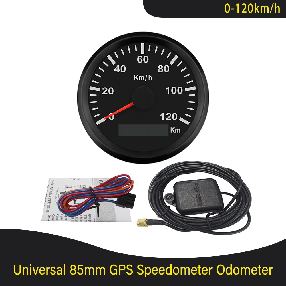 ELING-Compteur de vitesse GPS 85mm, 120 km/h, 200 km/h, jauge d'odomcirculation, UTV, moto, bateau m