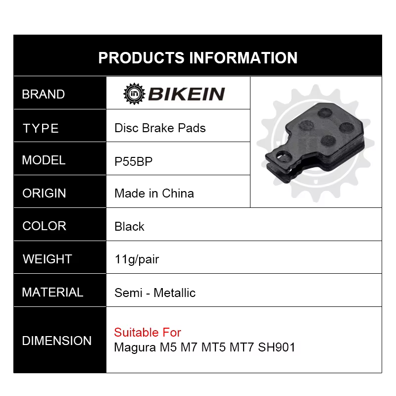 BIKEIN 4 paires de plaquettes de frein hydrauliques pour vélo de montagne pièces de vélo vtt pour Ma