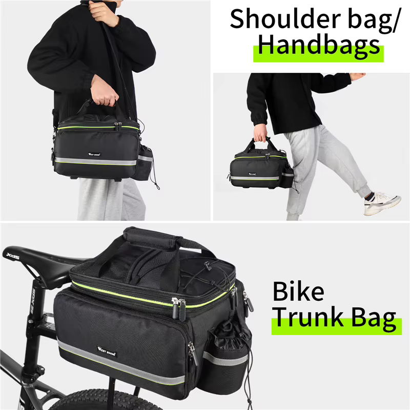 WEST BIKING – sac de coffre de vélo étanche 3 en 1, sac de vélo de route vtt, porte-bagages de voyag