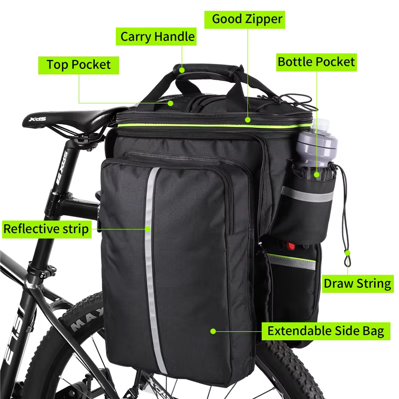 WEST BIKING – sac de coffre de vélo étanche 3 en 1, sac de vélo de route vtt, porte-bagages de voyag