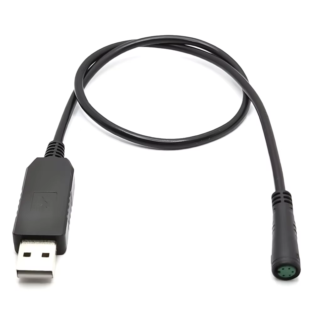 Câble de programmation USB pour vélo électrique, 2M, pour Bafang BBS01 BBS02 BBS03 BBSHD M620 UART M