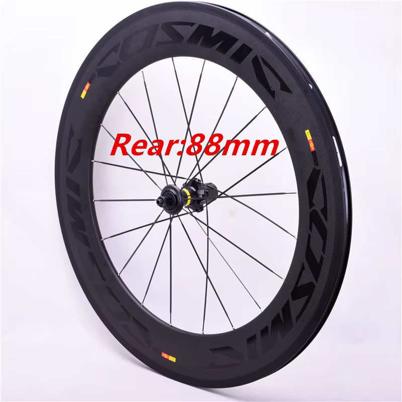 Vente d'usine 700C jeu de roues en carbone 60mm + 88mm roues de vélo en carbone pneu roues de vélo d