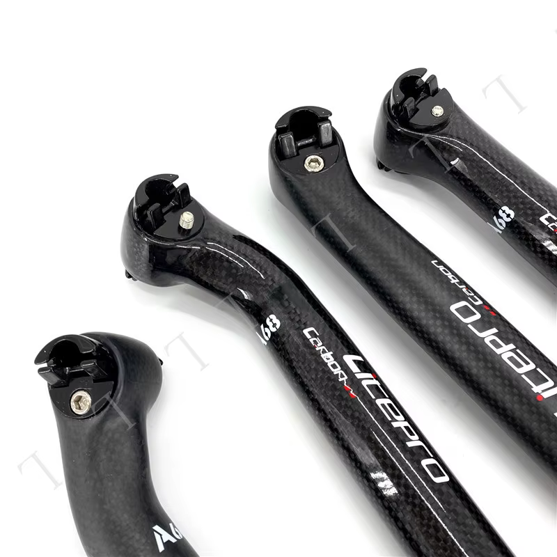 Litepro-Tige de dégager de vélo pliante en fibre de carbone, tige de dégager noire brillante, BYA412