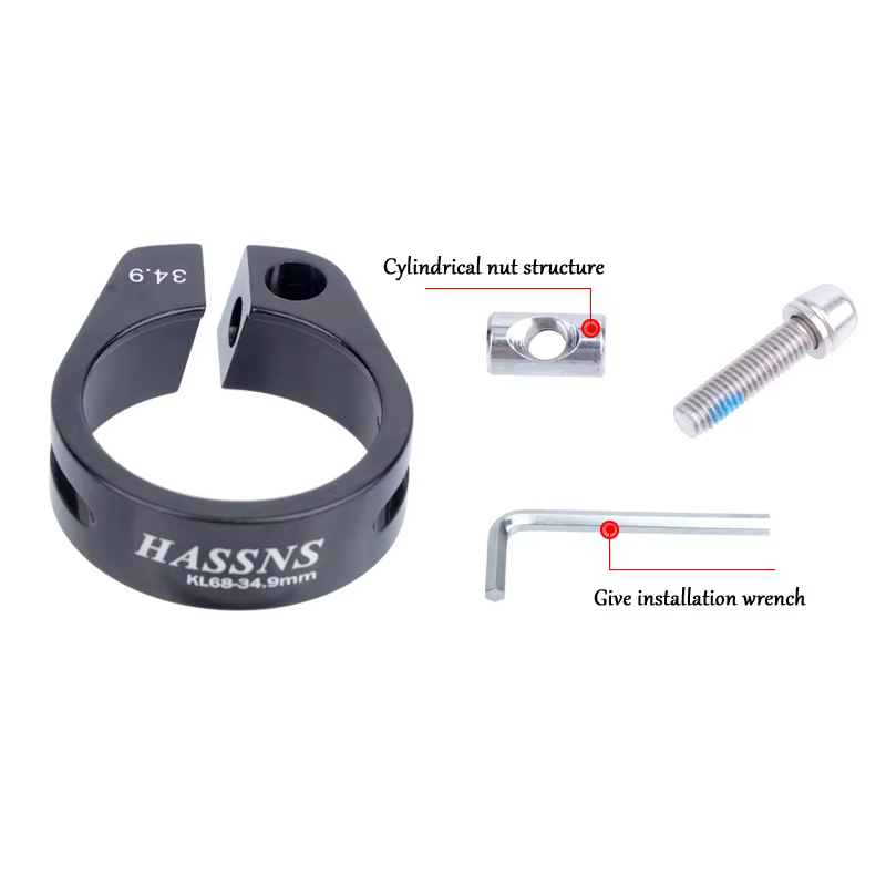 HASSNS Collier de fixation de tige de selle de vélo 31.8/34.9MM pour VTT à tige télescopique 27.2/28