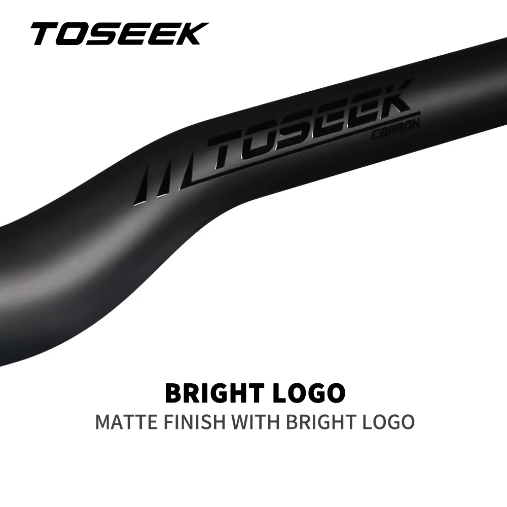 TOSEtransmith-Guidon de vélo entièrement en carbone, guidon horizontal de vélo pliant, noir mat, gui