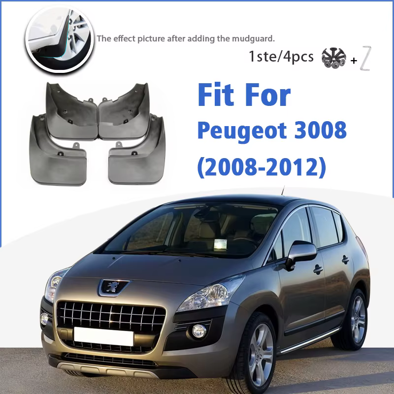 Garde-boue avant et arrière pour KIT 3008, garde-boue, garde-boue, accessoires de voiture, 2008, 200