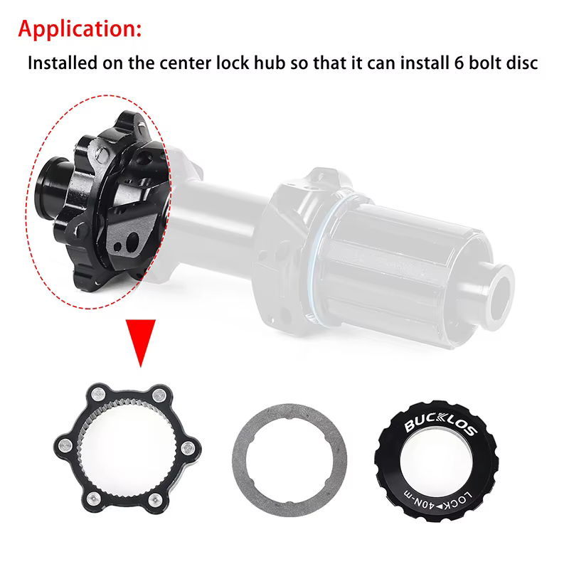 BUCKLOS – adaptateur de verrouillage central de vélo à 6 trous, Conversion de verrouillage central d