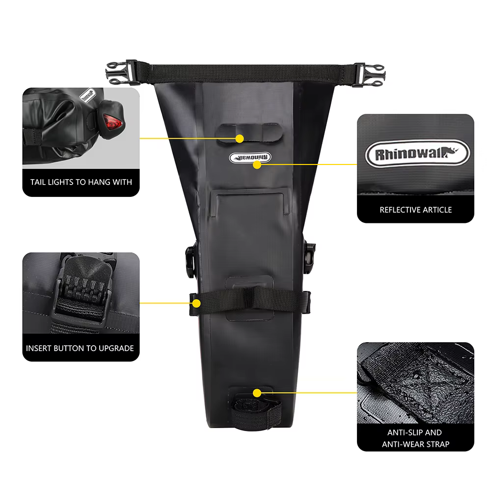 Rhinowalk Sac de Selle de Vélo, Entièrement Étanche pour le Cyclisme, VTT, Outils de Réparation de R