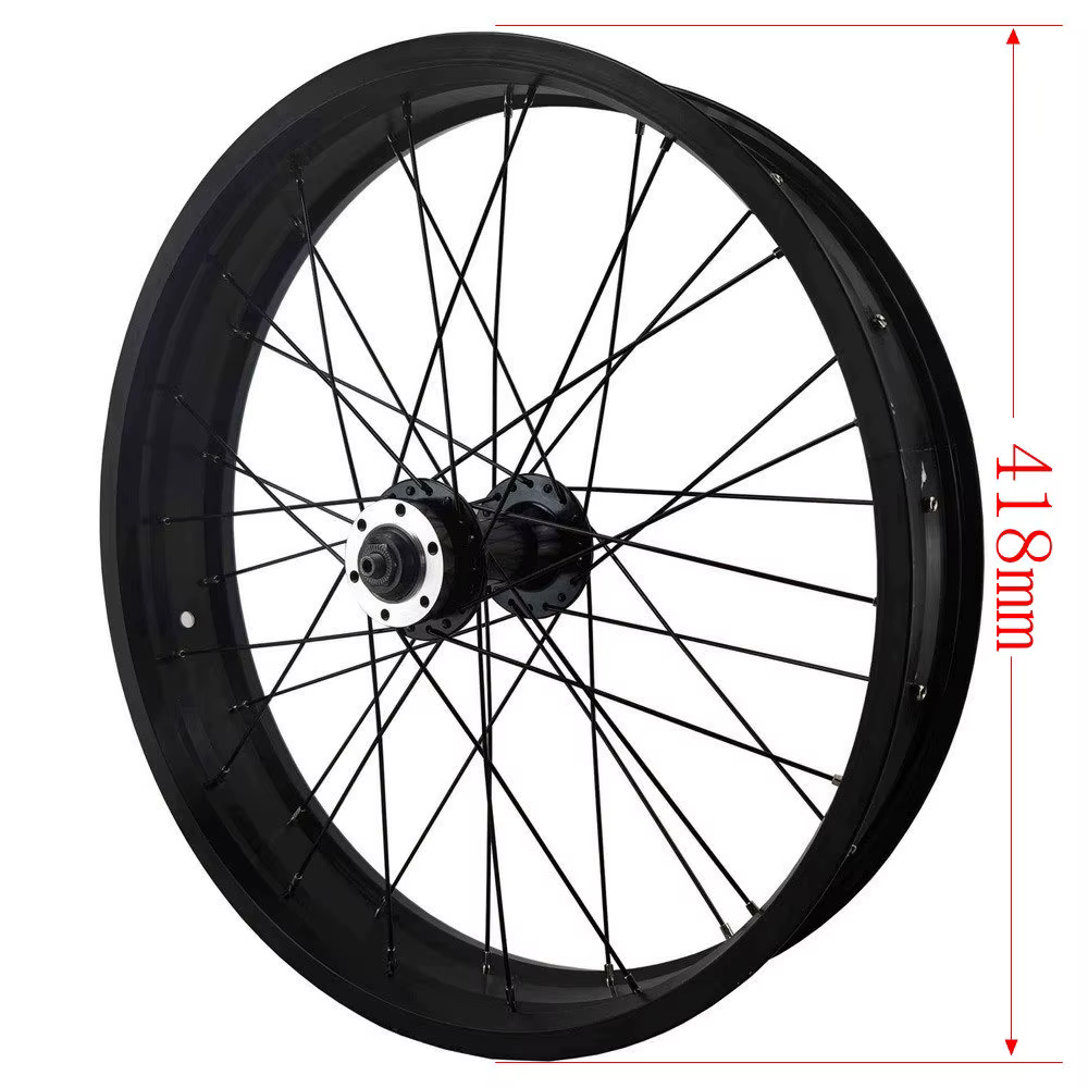 Gros vélo roue avant Ebike 20 et 26 pouces, frein à disque, intérieur 36H, extérieur 74mm, largeur 8