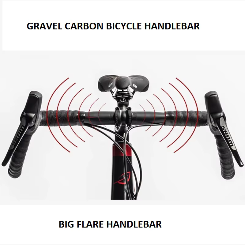 2021 dernier guidon de vélo en carbone gravier grande barre évasée Cycle Cross guidon de vélo de rou