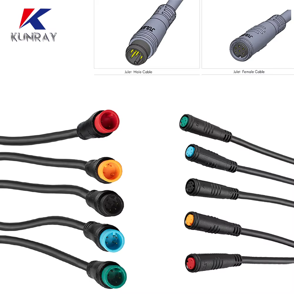 Julet-Connecteur de câble étanche pour vélo électrique, lumière d'accélérateur, affichage de frein, 