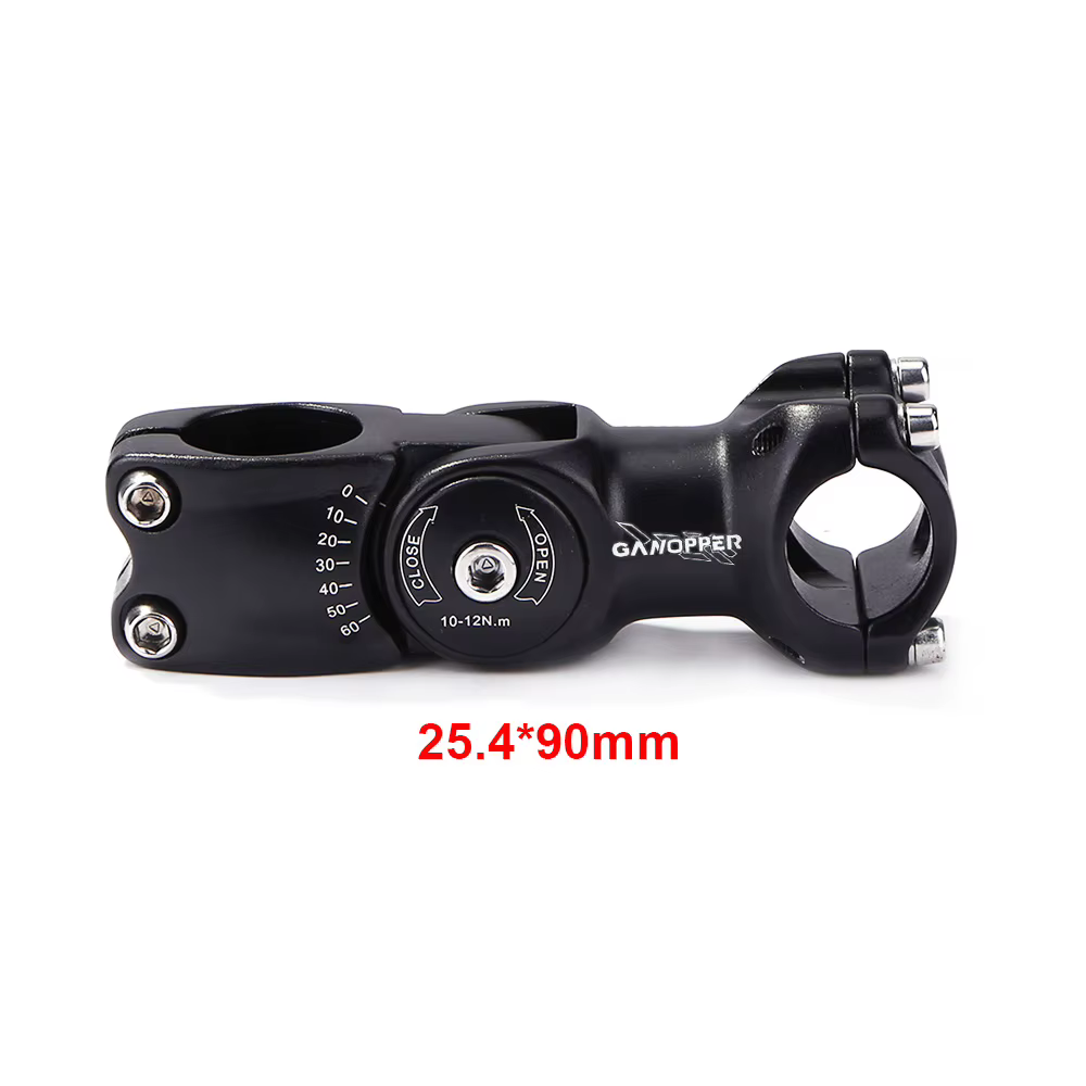 Potence réglable pour guidon de vélo de route et VTT, extension à 60 degrés, XC AM, 25.4/31.8mm x 90