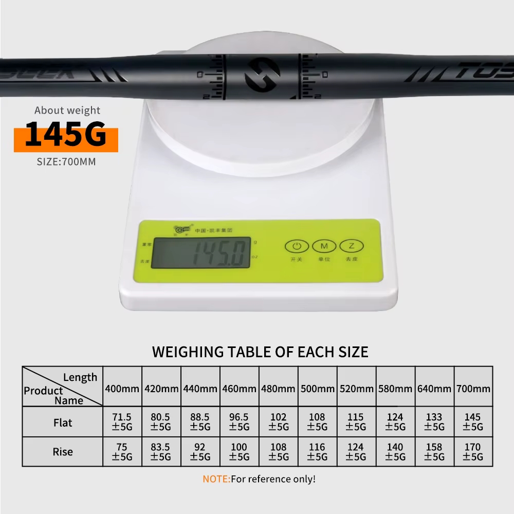 TOSEtransmith-Guidon de vélo entièrement en carbone, guidon horizontal de vélo pliant, noir mat, gui
