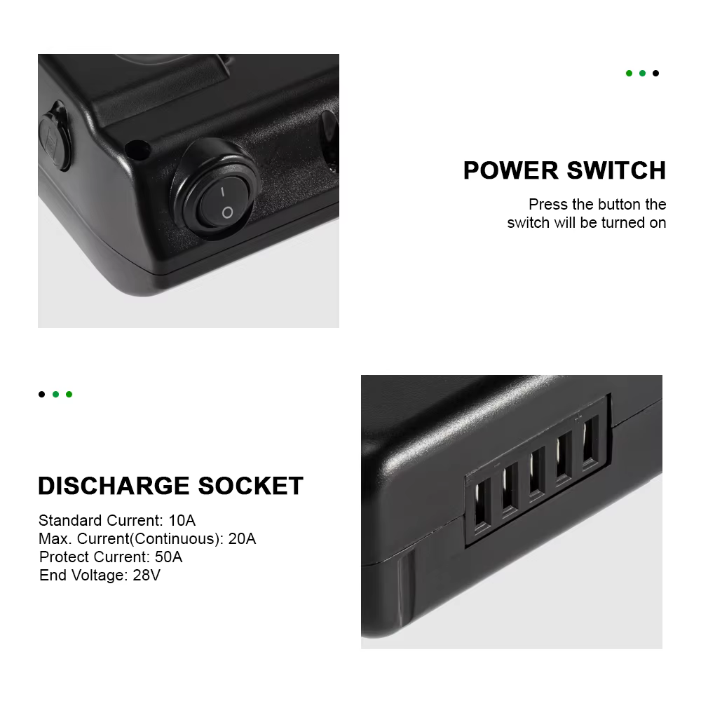 Phylion XH370-10J PortaPower Ebike batterie 36V 10.4Ah 14Ah 18650 batterie de vélo électrique au Lit