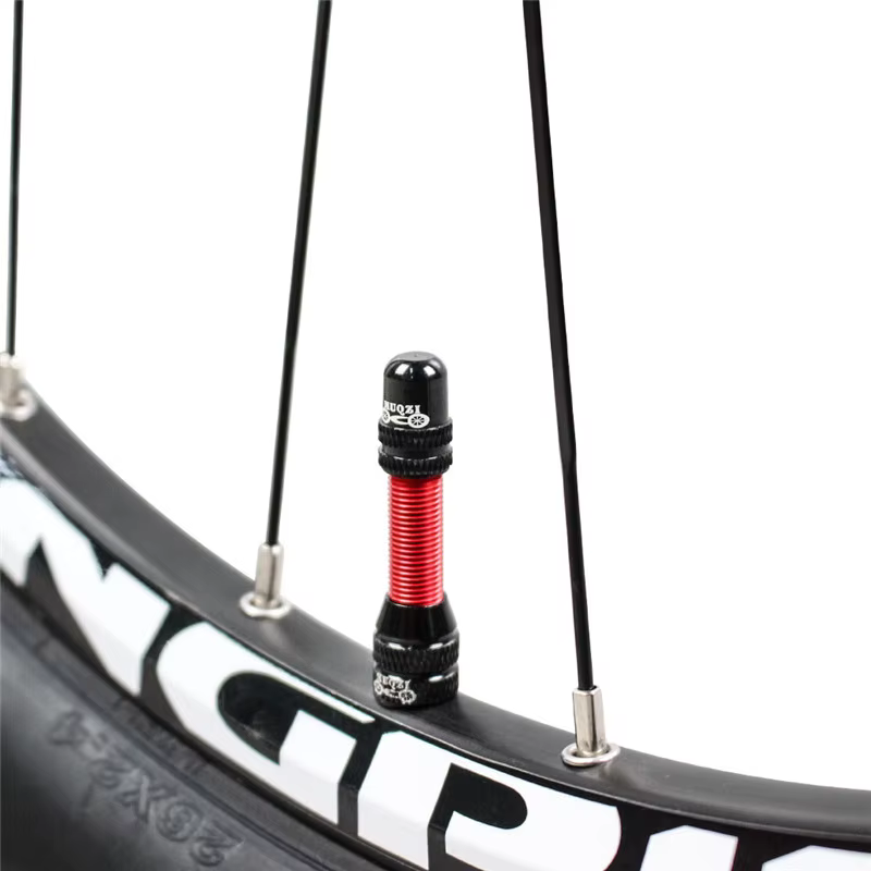 MUQZI 2 pièces 60mm Valve Schrader vtt vélo de route A/V Valve de jante Tubeless CNC Valve de roue p
