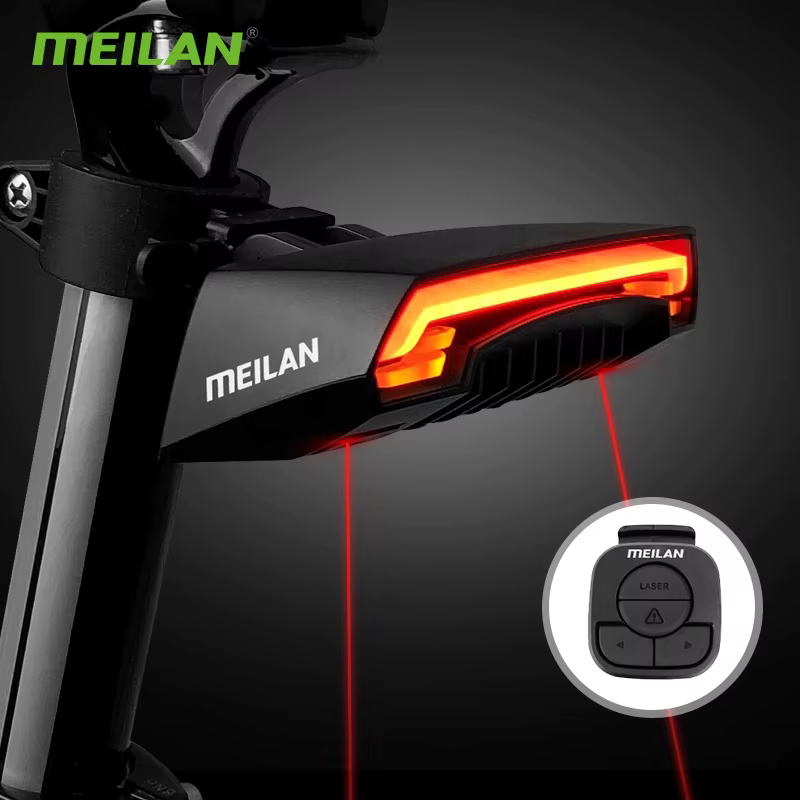 Meilan X5 sans fil vélo vélo feu arrière Laser feu arrière frein intelligent USB Rechargeable access