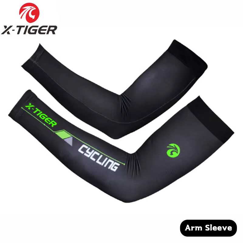 X-TIGER Manchon de jambe de vélo Manchon de bras de sport Manchons de jambe anti-UV en tissu glacé M