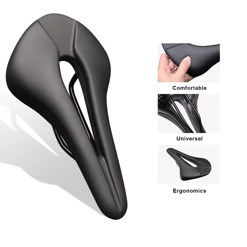 Selle de vélo en cuir PU, Design creux respirant, siège doux et confortable, vtt, vélo de route, cou